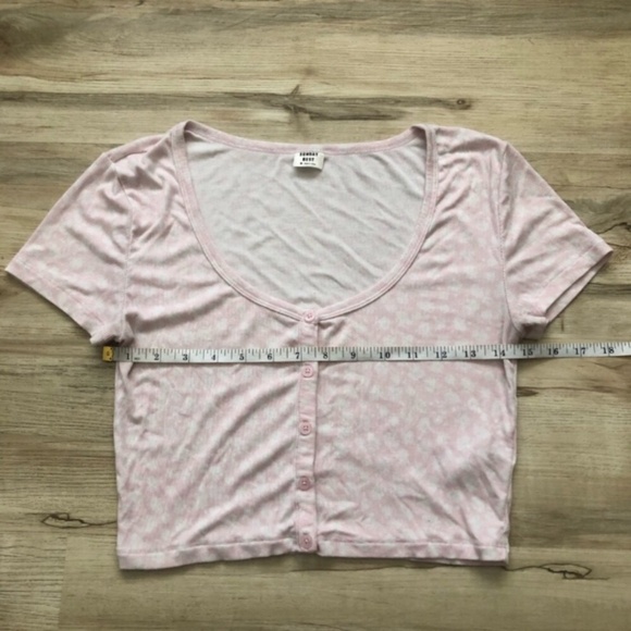 Sunday Best Light Pink Button-Up Crop Top - Picture 6 of 7